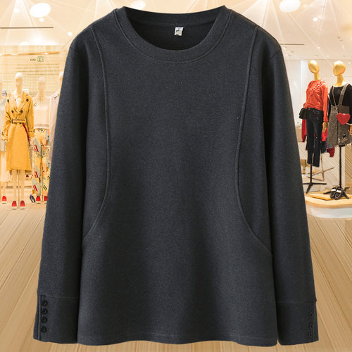 加厚保暖上衣打底衫大码加绒T恤