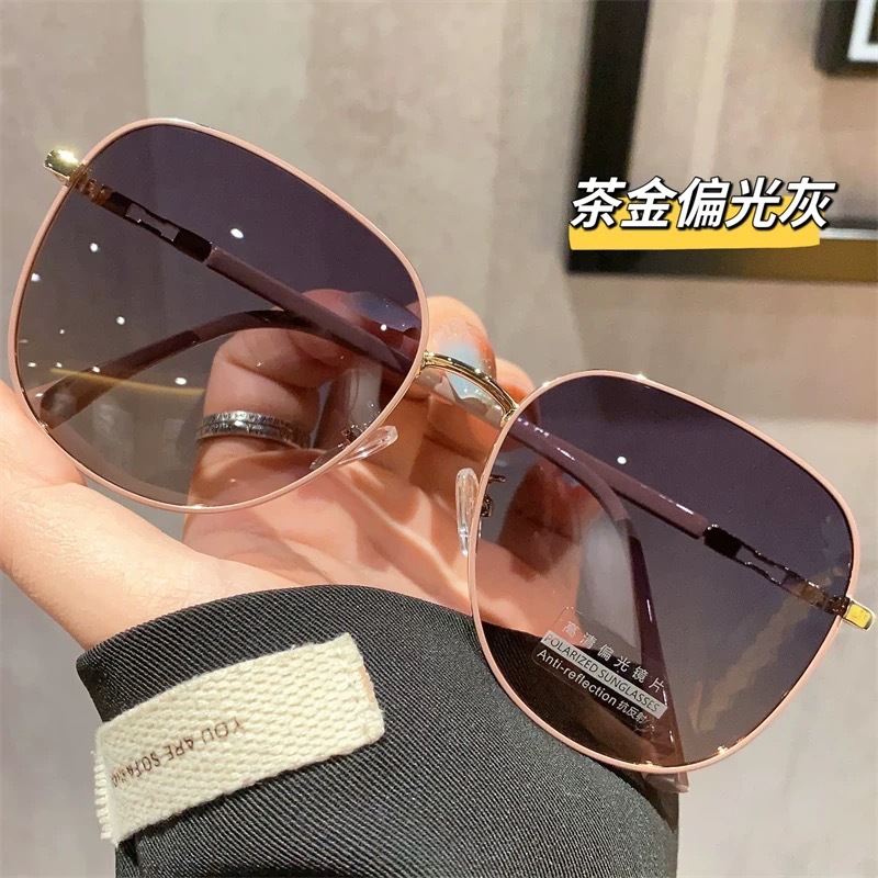 奶茶色墨镜女款超轻高级感防紫外线防晒偏光太阳眼镜近视度数