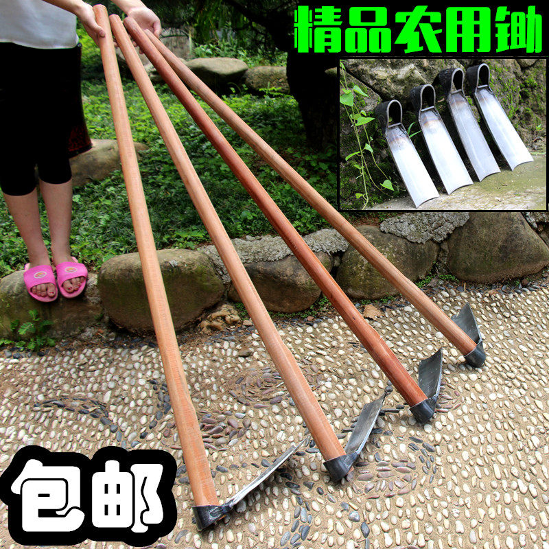 锰钢加厚农用挖土除草全钢锄头神器农具松土种菜挖笋专用工具大全