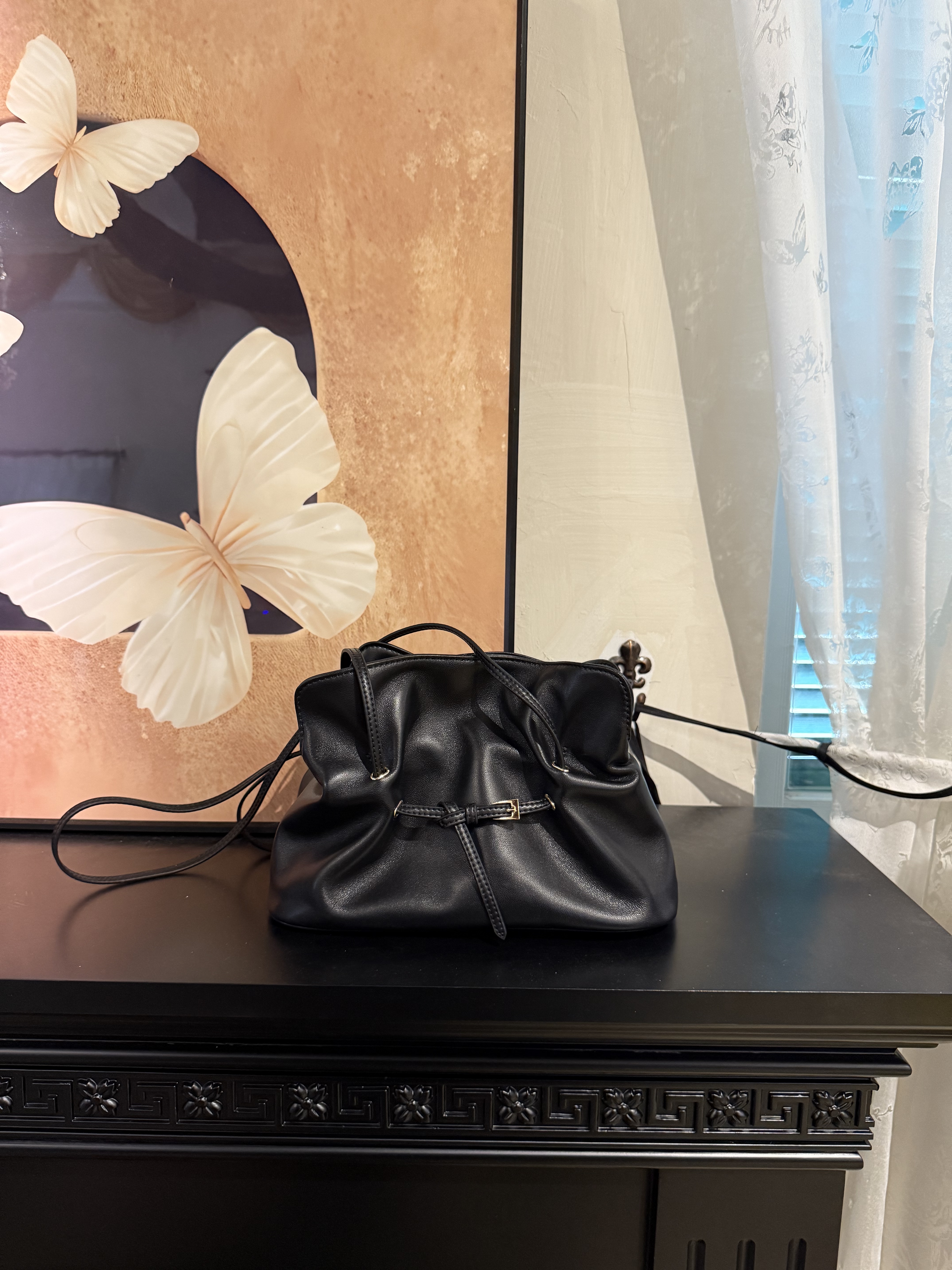 【慕懿时袋】女包25新款极简风云朵包褶皱柔软福袋包单肩包96157