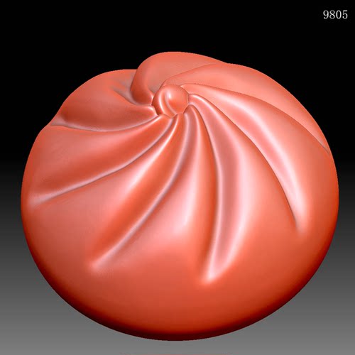 9805包子蒸蒸日上圆雕图雕刻机3D打印素材STL格式模型图OBJ精雕