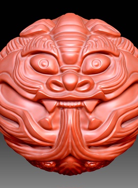 Y153雕刻图三维立体精雕图四轴圆雕图STL3D飞翅貔貅珠子圆雕图