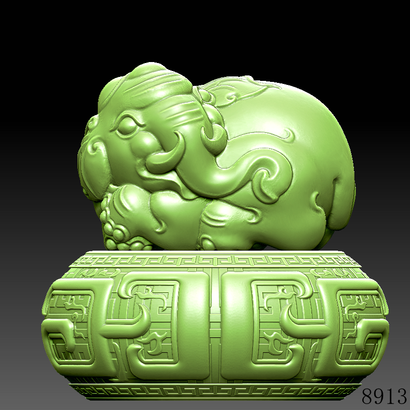 小象摆件编号8913图圆雕stlOBJ文件雕刻机3d打印模型不是实物