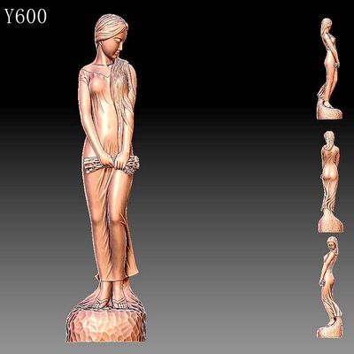 Y600少女594雕刻图三维立体四轴浮雕图圆雕图3dstl