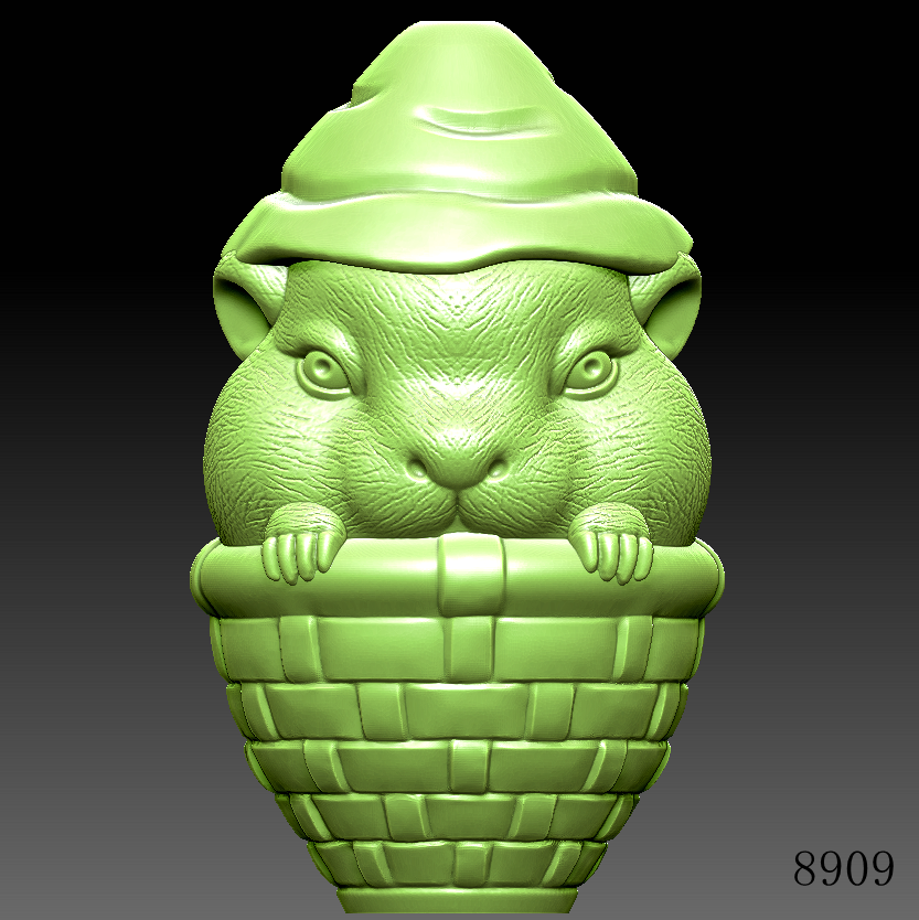 蝴蝶老鼠编号8909三维立体图圆雕图stlOBJ文件雕刻机3d打印模型
