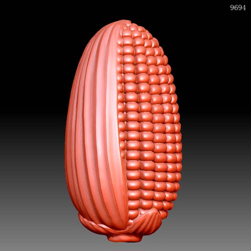9694玉米圆雕图雕刻机3D打印素材STL格式模型图OBJ精雕