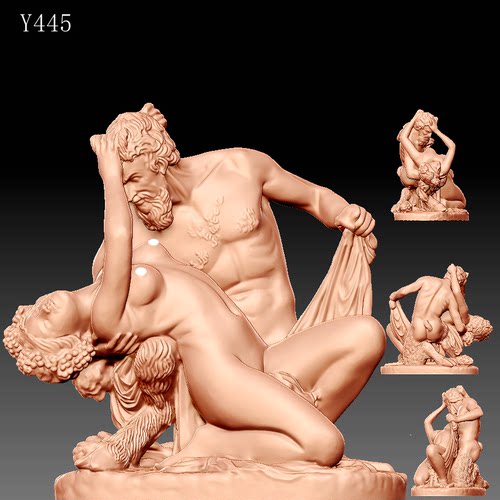 Y445雕刻图三维立体圆雕图STL3D西方雕塑模型人物圆雕图