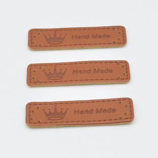 皮标logo纯手工小标签牌围巾围脖帽子皮标定制送男友