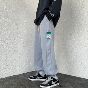 裤子运动宽松2025春秋季新款韩版卫裤休闲束脚男 A438-8801-P45图片