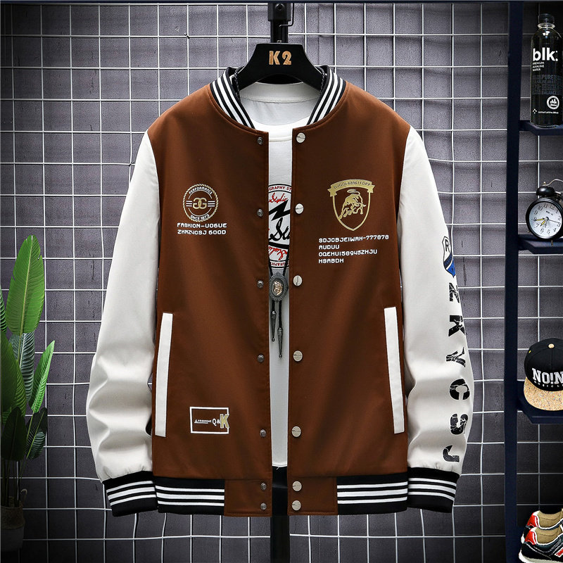 A438-2108-P60潮牌圆领时尚棒球服大牛印花PHNDAS夹克休闲外套男,男装夹克,电商A438