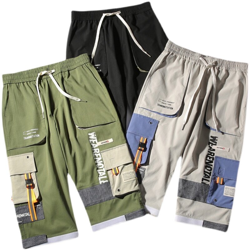 夏季2025新款工装七分裤学生男潮休闲裤A438-C3007-P4579,男装牛仔裤,电商A438