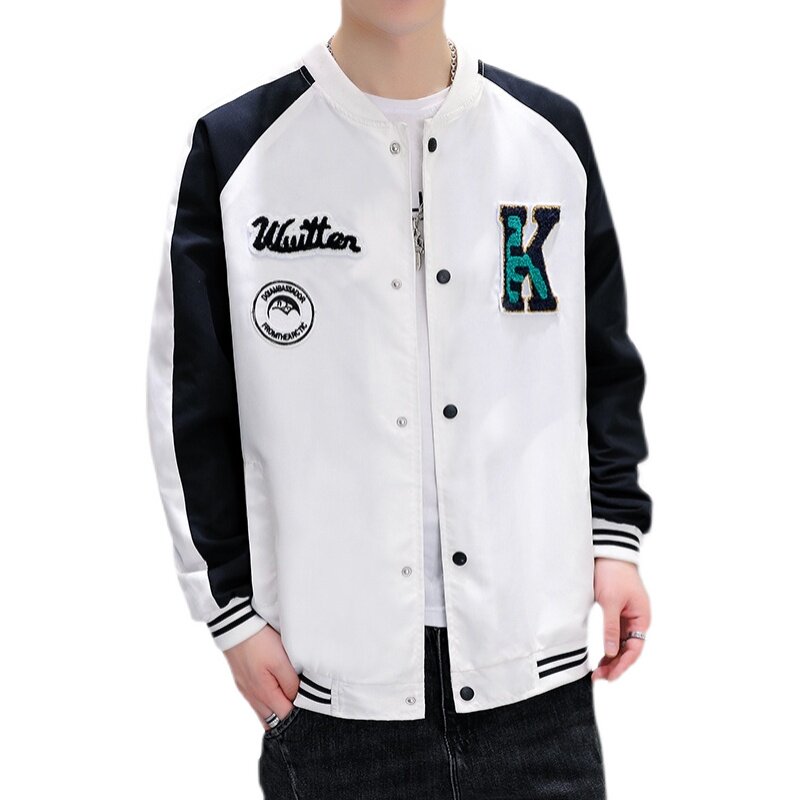 2025春秋季新款棒球服男韩版潮流帅气夹克休闲外套A438-JK01-P45,男装夹克,电商A438