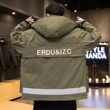 90%白鸭绒冬装新款连帽羽绒服男大口袋工装外套A438-2715，男装羽绒服，电商A438