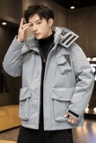 90%白鸭绒冬装新款潮牌连帽羽绒服男士潮流外套A438-2715，男装羽绒服，电商A438