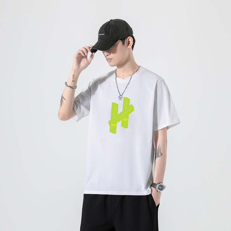 2025夏季短袖T恤男韩版新款潮牌潮流半袖男生体恤A438-T209-P25,男装T恤,电商A438