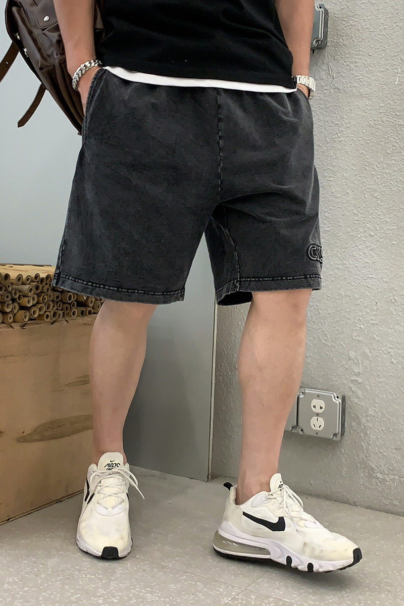 2022牛仔短裤男潮夏季五分破洞复古潮牌休闲男短裤A438-5227-P45,男装牛仔裤,电商A438