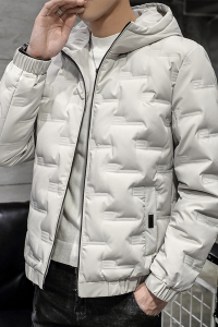 2020冬装新款80%白鸭绒羽绒服男宽松大码连帽外套 A438-886图片