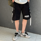 短裤男夏季宽松休闲中裤ins潮牌外穿五分工装裤子A438-5203-P45，男装牛仔裤，电商A438