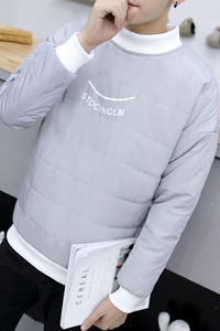 2021春秋季新款圆领套头印花棉衣男士潮流百搭外套男 A438-1255-P60图片