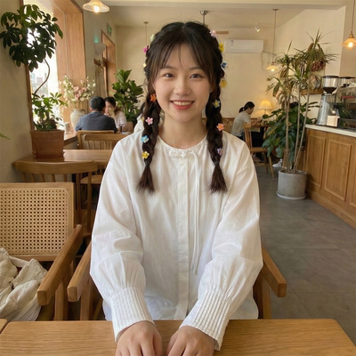 设计感小众新中式盘扣衬衫上衣女