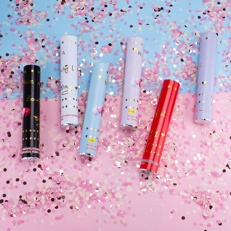 婚礼结婚礼花筒迷你手持小礼炮生日派对手拧拉炮婚庆喷花筒