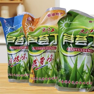 云南元江特产芦荟丁原味菠萝柠檬三种果肉颗粒即食百搭奶茶店原料