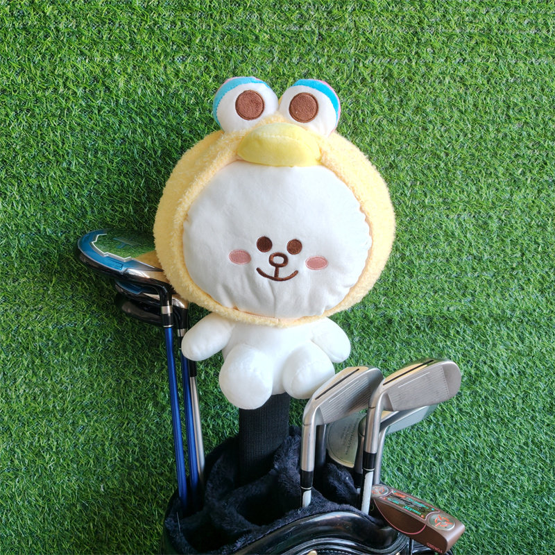 布朗熊高尔夫球杆套一号木球道木帽套卡通可爱高尔夫球头保护套