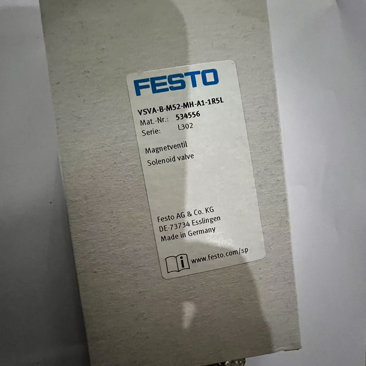 费斯托 FESTO 电磁阀 VSVA-B-M52-MH-A1-1R5L 534556 现货