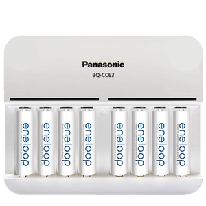 松下（Panasonic）8槽CC63松下充电器 爱乐普三洋K-KJ63MCC80C可充电电池 八槽5号7号通用 8节充电套装