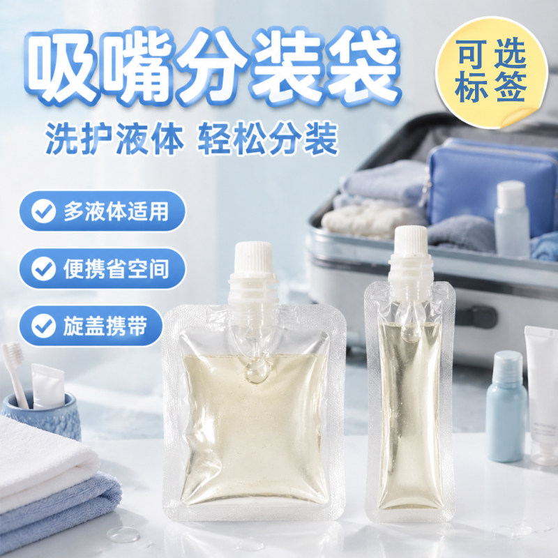 洗衣液洗发水沐浴露食品级液体蜂蜜分装袋试用装旅行洗护便携装袋