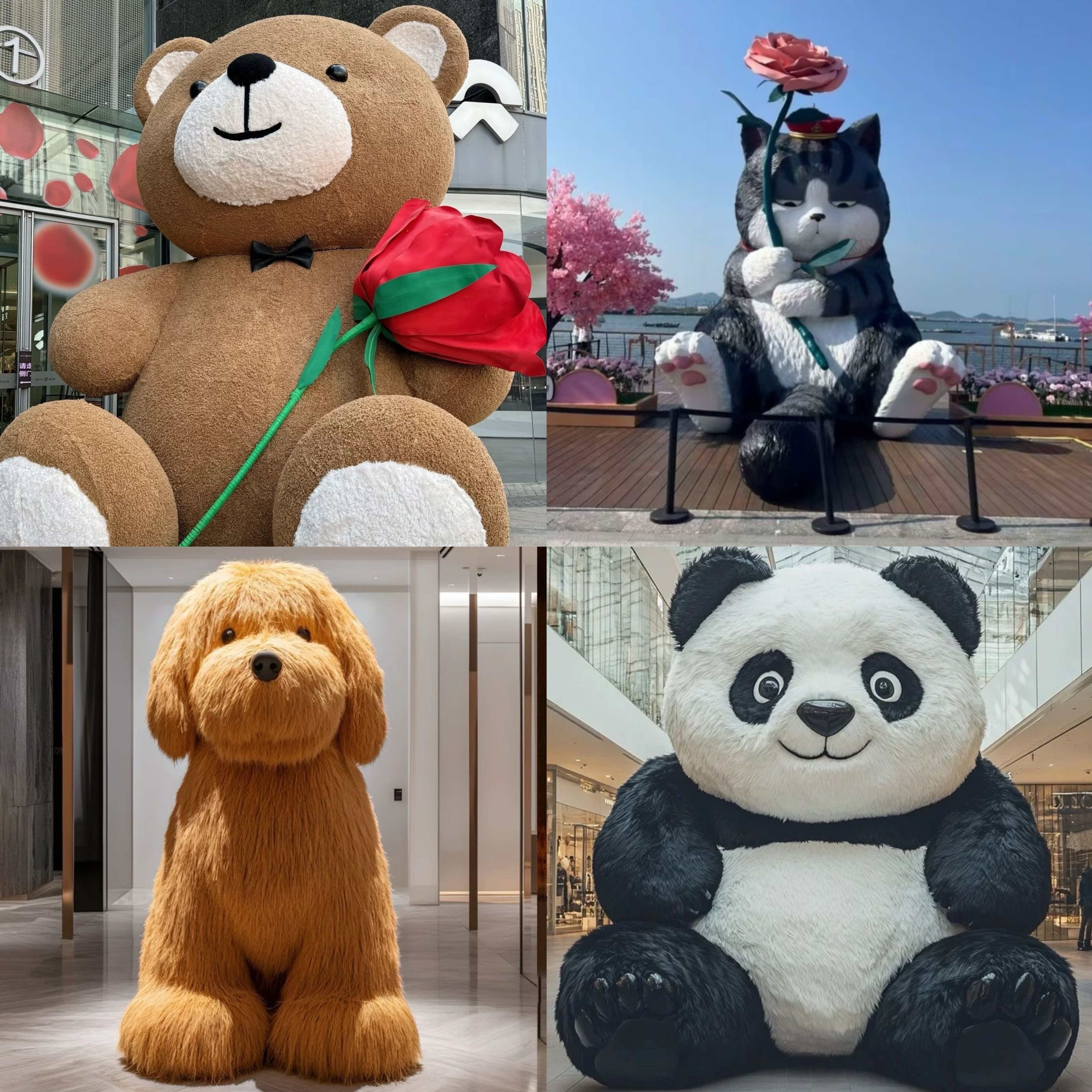 泡沫雕塑卡通3D网红婚礼引流图片