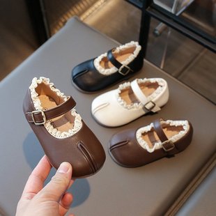 2025春季新款女童皮鞋 儿童公主鞋 时尚童鞋 淑女羊蹄表演鞋