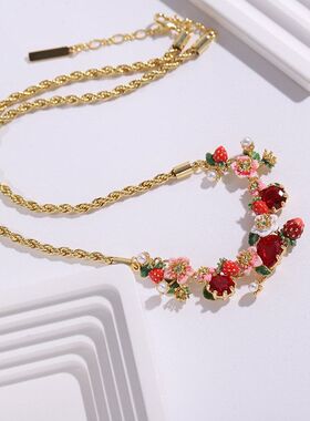 四季浆果草莓花珍珠宝石【奢华