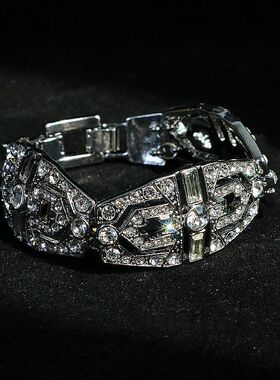 朋克金属风满钻几何热销可调节手链优雅精致百搭个性设计饰品