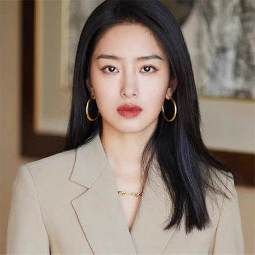 18K镀金海狸同款欧美hoop风ins