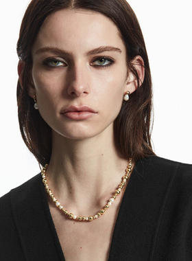 LUCKY 轻奢天然珍珠气质小众chic简约风格锁骨项链