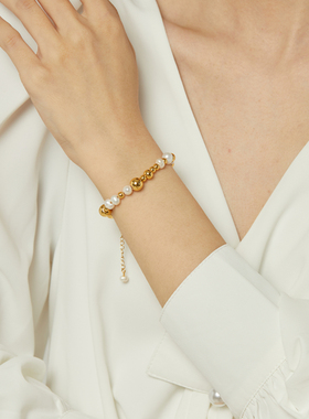 LUCKY 高级感法式珍珠COS风格冷淡风手链