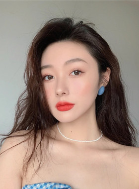 LUCKY 复古巴洛克简约珠珠奶白色锁骨项链 choker