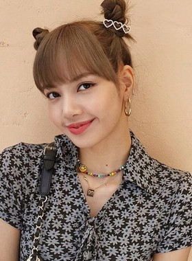 lucky 彩色夏日小清新ins网红款锁骨lisa同款叠戴项链卡脖子项圈