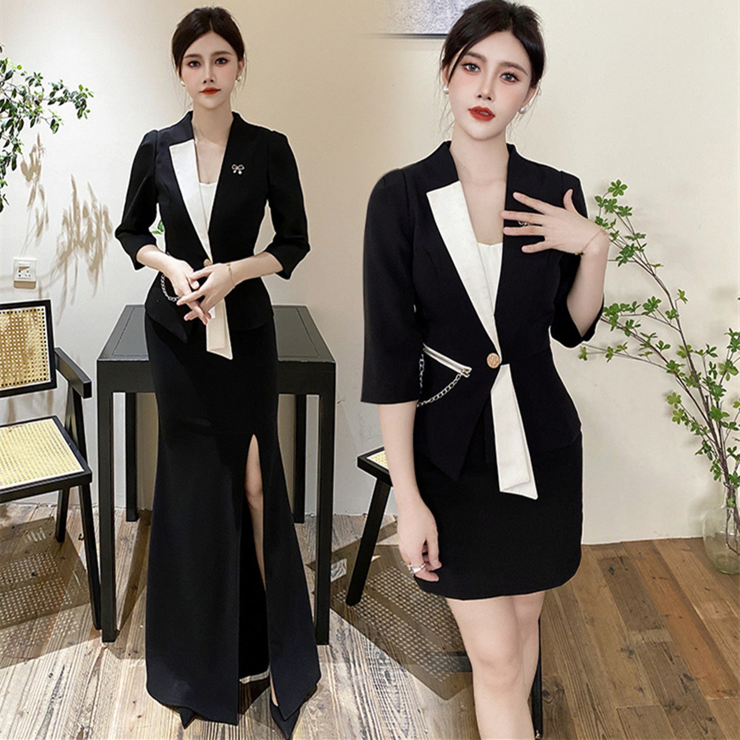 夜总会ktv包厢公主工作服 高端酒店服务员迎宾服酒吧dj新款套装女