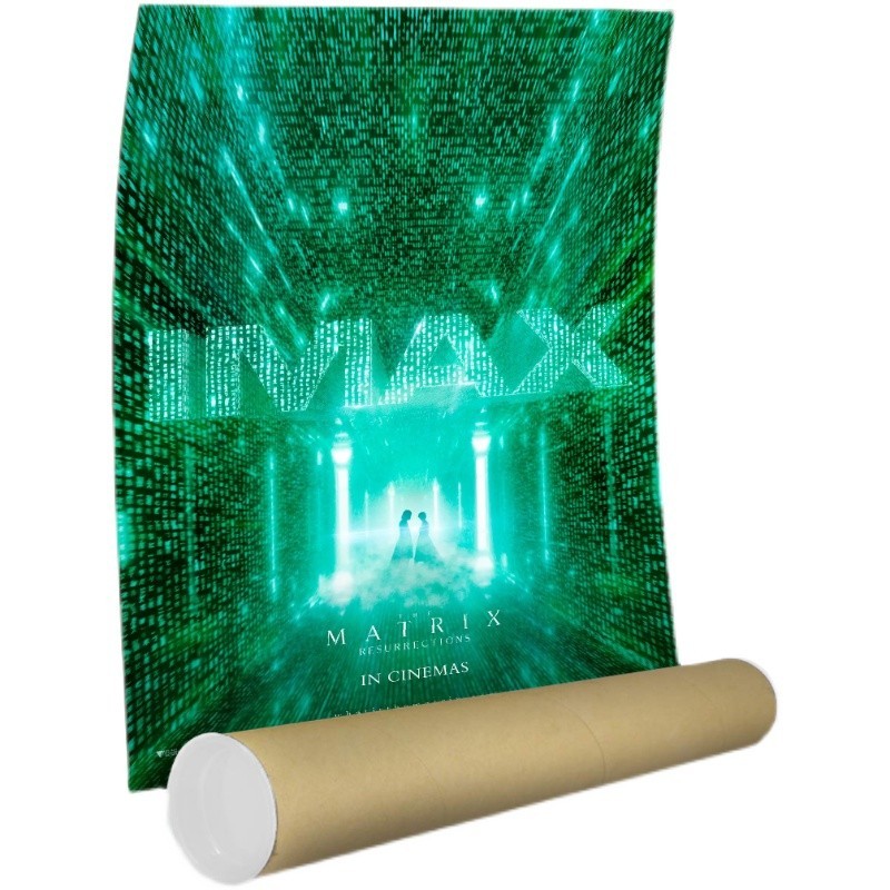 【现货】黑客帝国4 矩阵重启IMAX海报夜光电影院纪念收藏带海报筒