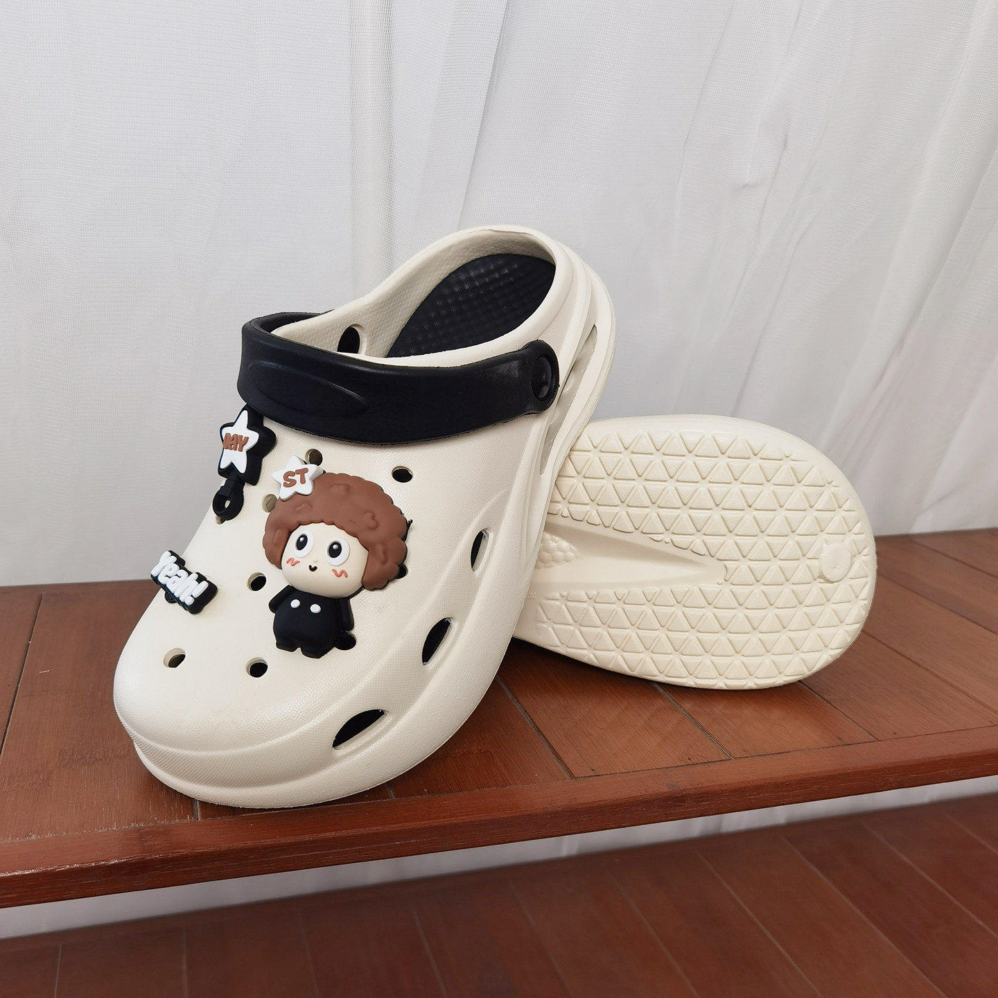 【女士凉鞋】美人桥洞洞鞋夏季外穿厚软底防滑踩屎感凉拖包头拖鞋