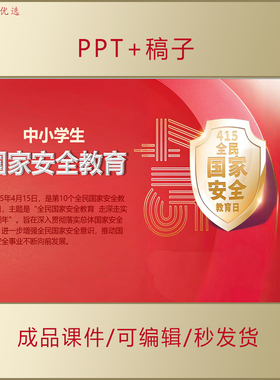 中小学生国家安全教育日PPT课件全民国家安全教育日主题班会AL397