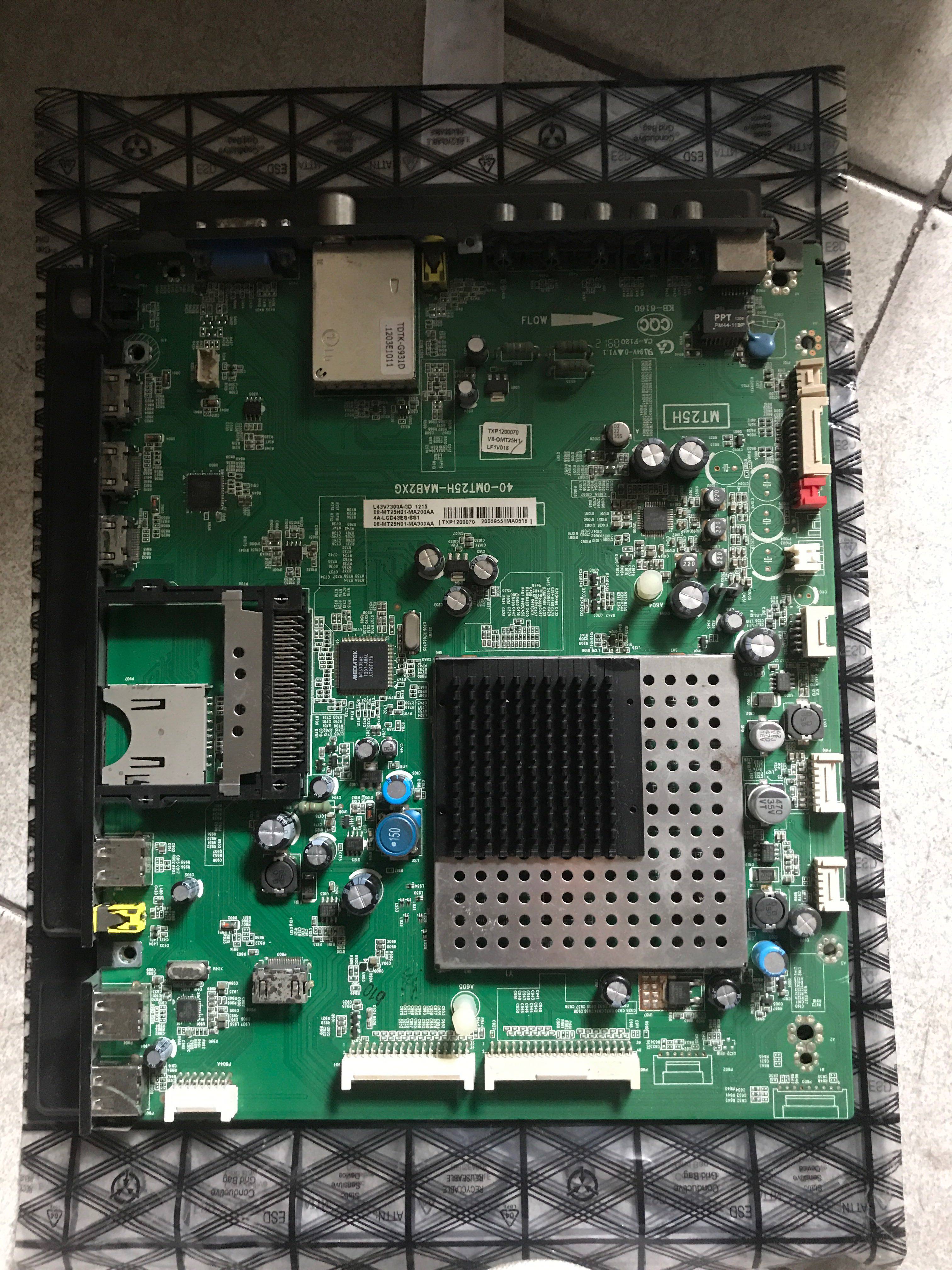 TCL L43V7300A-3D主板40-0MT25H-MAB2XG