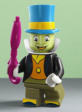 迪士尼周年第三季71038抽抽乐儿童拼装积木人仔KM66060蟋蟀吉明尼