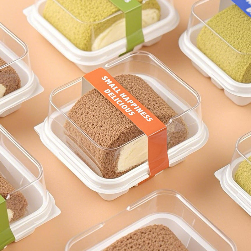 蛋糕卷包装盒切块毛巾棉被