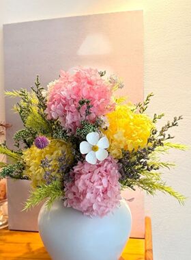 斗柜客厅永生餐桌岛台万两百搭玄关黄金干花家居装饰花束花摆件
