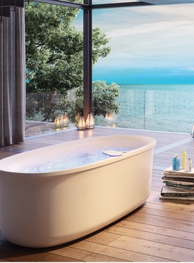 美国jacuzzi爵士独立式按摩浴缸ARG101C0118加热漩涡灯疗浴缸家用