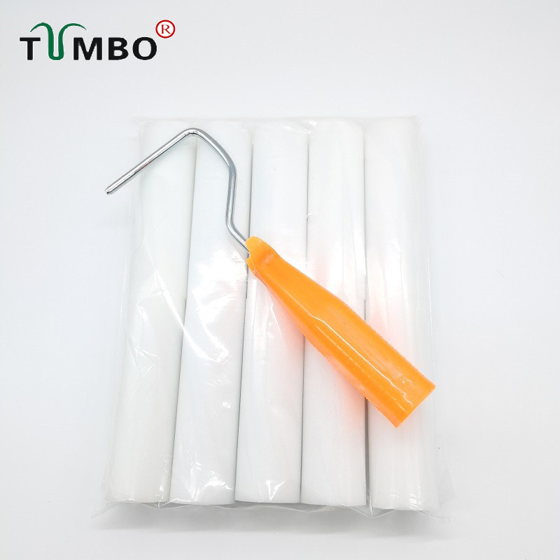 工厂直销4寸水性平头海绵滚筒刷无死角水性漆乳胶漆改色补漆专用