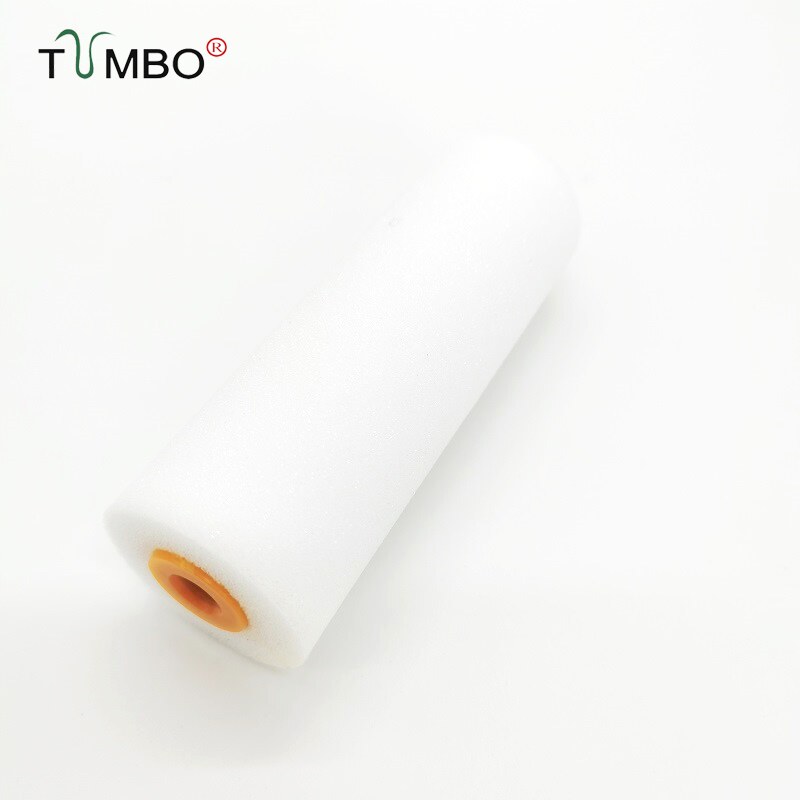 工厂直销4寸水性单圆海绵滚筒刷乳胶漆水性漆涂装专用补漆无刷痕